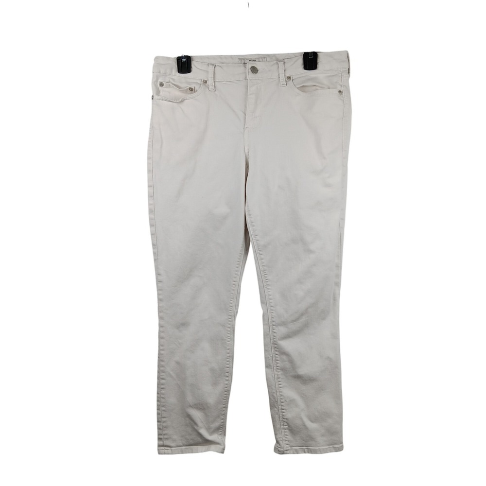 Lucky Brand Lolita Crop White Jeans Women's Size 10 30‎
